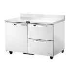 True TWT-48D-2-HC~SPEC3 - Work Top Refrigerator, two-section, (1) solid door, (2) drawers